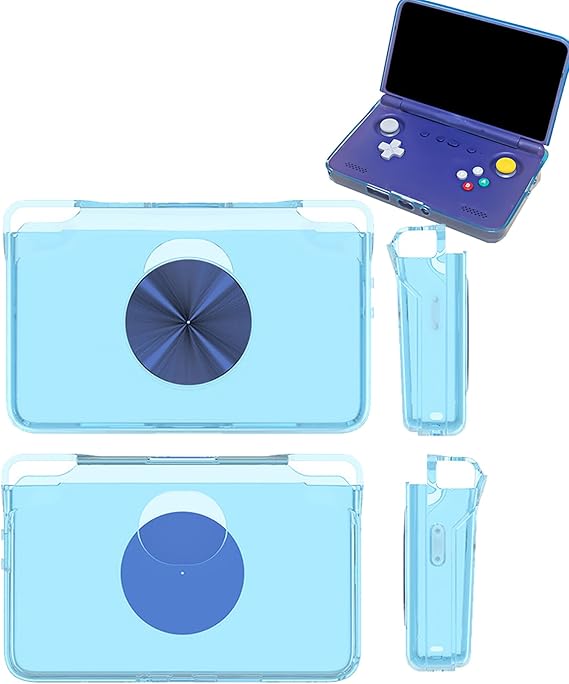 Case for Retroid Pocket flip 2, Fully Wrap TPU Soft Protective Shockproof Cover with Support for Retroid Pocket flip2 Accessories.-Clear Blue