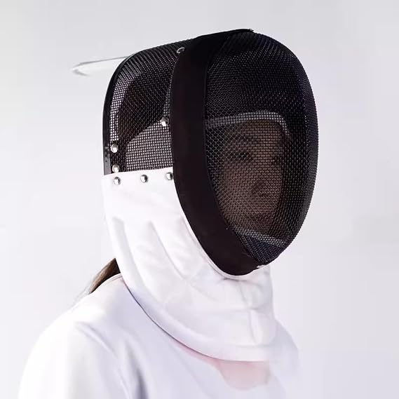 350N Epee Fencing Mask Fencing Protective Helmet Fencing Gear for Epee Athlet Daily Training Lining Removable(X-Small)