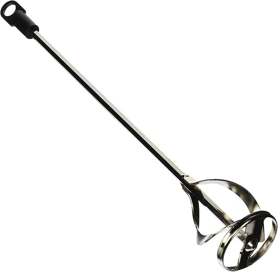 Edward Tools Paint and Mud Mixer for Drill - Mixes 1 to 3 Gallons - 15 3/4" Length - 5/16" Hex Shaft - Zinc Plated Steel - Reinforced Weld - Non Slip Hex Head - Easy Clean - Paint Mixer Attachment