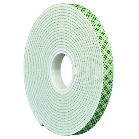3M 4032 Double Coated Urethane Foam Tape, Bonding, Attaching, Mounting, White, 1 in x 5 yd, 1 Roll