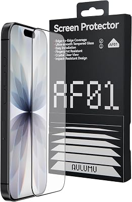 Aulumu AF01 iPhone 16 Pro Max Screen Protector | Eco-Bubble-and-Dust-Free Box | Scratch & Smudge Resistant | HD Tempered Glass | Military Grade Shatterproof & Ultra Durable | Easy Installation
