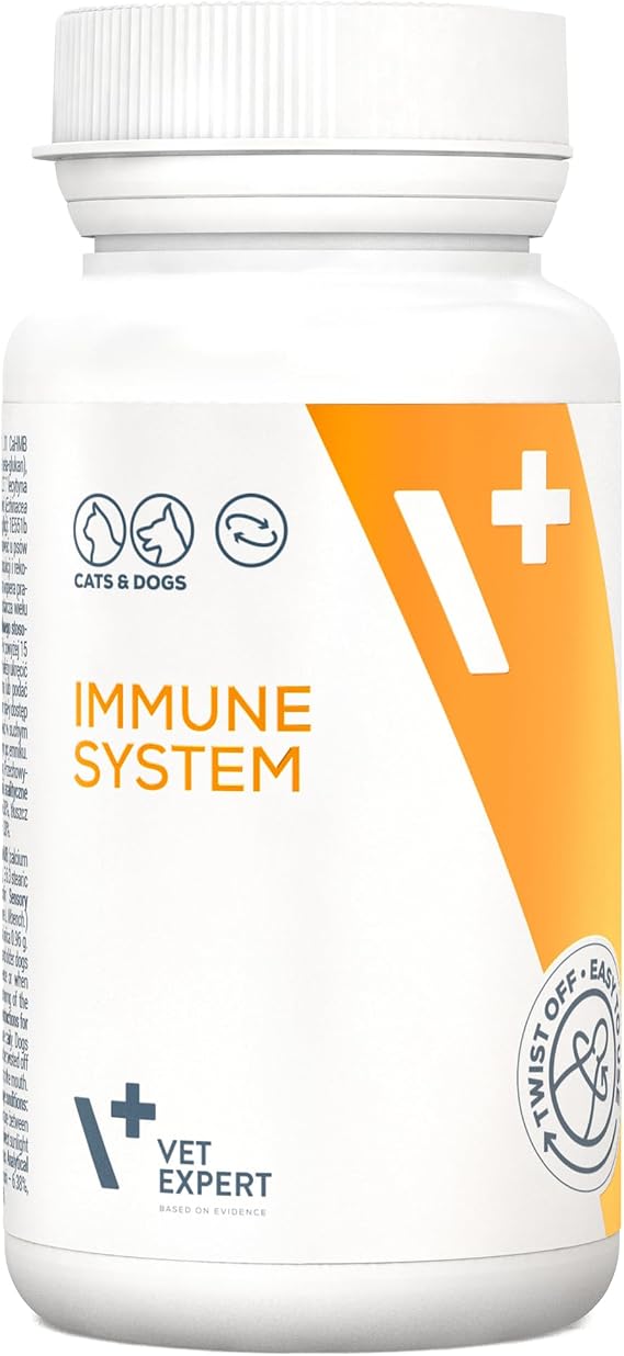 Vet Expert Immune System Support Supplement for Dogs and Cats – Boosts the Immune System with Beta-Glucan, HMB, and Echinacea Purpurea Extract –