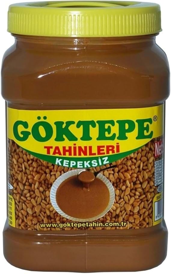 Göktepe KEPEKSİZ 935gr Bozkır Tahini Plastik Kutu, Odun Ateşinde Çifte Kavrulmuş (KEPEKSİZ-935gr)