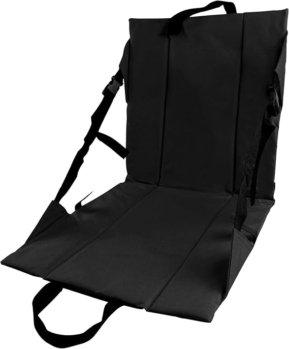 Portable Folding Stadium Seat Cushion with Back Support, Lightweight