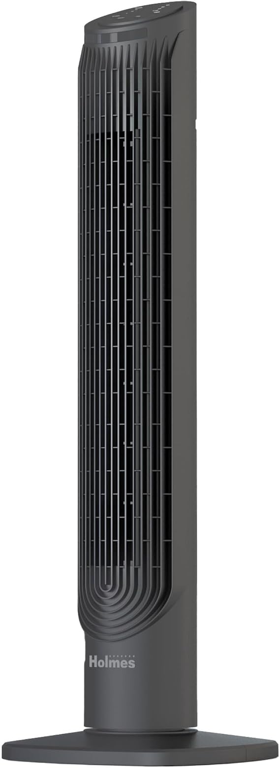 HOLMES 36" Slim Tower Fan 6 Speeds, 4 Modes, Power Breeze, 75 Oscillation, Timer, Quiet, Easy-Clean Blade, Remote Control,