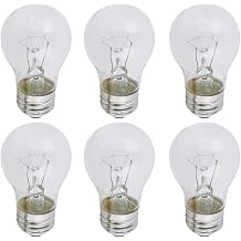 Xtricity Clear A15 Incandescent Appliance Light Bulb, 40 Watt, 2700K Soft White, E26 Medium Base, 320 Lumens, 130V 6 Pack