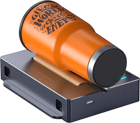 LaserPecker LP2 Electric Rotating Roller Engraving Machine Accessories for LP2 Laser Engraver, for Engraving Cylindrical Objects (Water Bottles, Wine Glasses, etc.,) Engraving Area of ​​2000 * 100mm