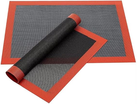 Kitchen Silicone Baking Mat, 2 Pack 16.5 x 11.6 Reusable Extra Thick Nonstick, Non-slip Baking Sheets, BPA-Free Food-Safe, Heat-Resistant up to 480F, Perfect for Cookies, Pastries & Oven Use