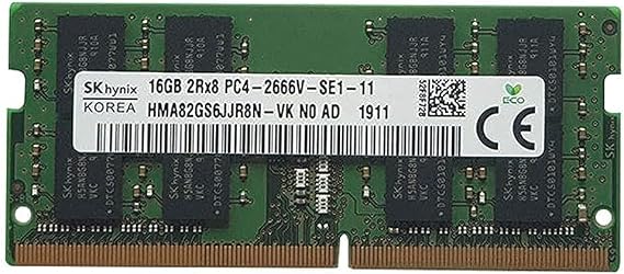 SK HYNIX 16GB 2RX8 DDR4 SO-DIMM PC4-21300 2666MHZ Memory Module HMA82GS6JJR8N-VK