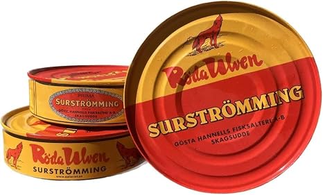 Surströmming Herring Chilled Stored & Shipped Röda ULVEN 300 g Tin Fermented Fish from Sweden