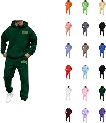 MCILLO Boston Tracksuit for Men 2025 Fall Winter Hooded Sweatshirt Sweatpants Set Hoodies Joggers Set Mens Tracksuit