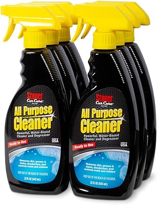 Stoner Car Care 92694-6PK All Purpose Cleaner Powerful Water-Based Cleaner and Degreaser, Easily Removes Dirt, Grease, Stains, and More, Multi-Purpose, Multi-Surface, Ready to Use, 22 Fl Oz, Pack of 6