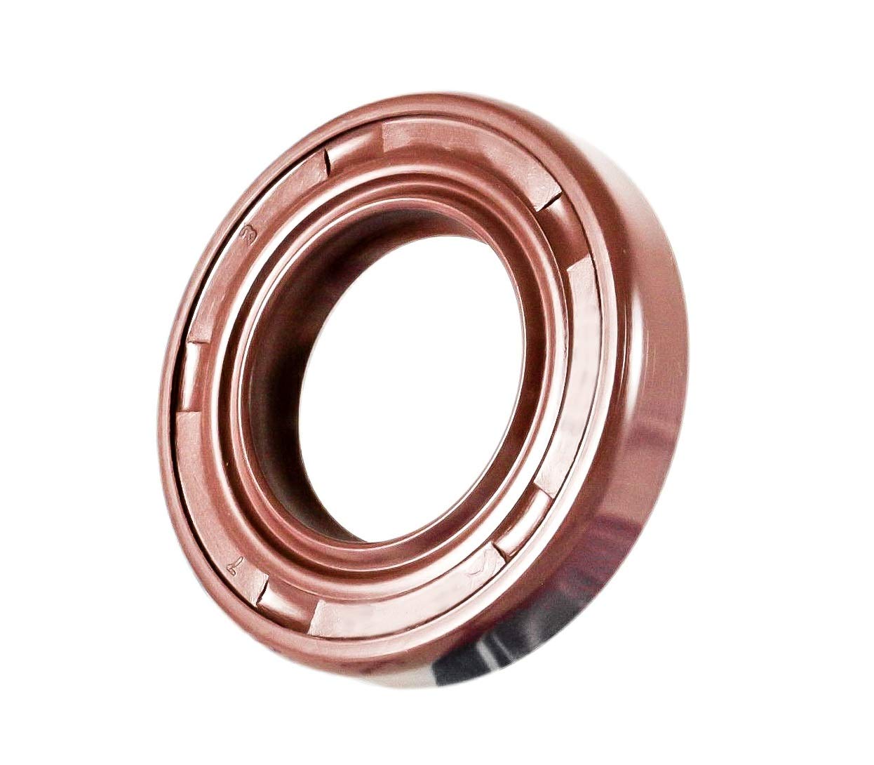 EAI 15mm x 30mm x 7mm FPMFKM TC Double Lip wStainless Steel Spring Oil Seal. Comp. w Viton Shaft Seal