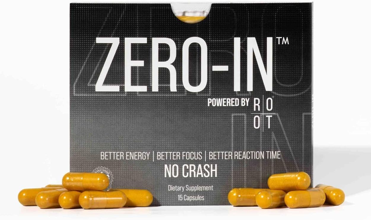 THEROOTBRANDS Zero-in | Turmeric & Pine Bark Extract | 15 Veggie Capsules | Plant-based supplement with turmeric and pine bark extract in convenient vegetarian capsules.