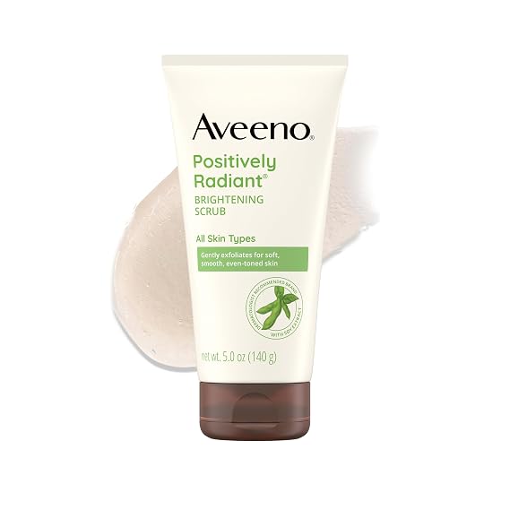 Aveeno Positively Radiant Skin Brightening Daily Face Wash Scrub, 5 oz