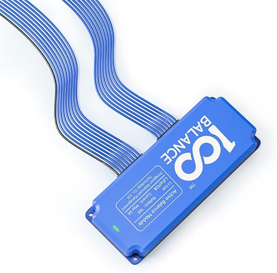 100Balance Hardware 1A Active Balancer 3S Equalizer for Lifepo4 or Li-ion Lithium Battery Group BMS Energy Transfer Board with Blue ABS Case