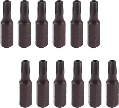 Antrader 12Pcs T25 TORX Security Bits 14-Inch Hex Shank TORX T-25 S2 Steel 1 Torx Head Screw Driver Bit