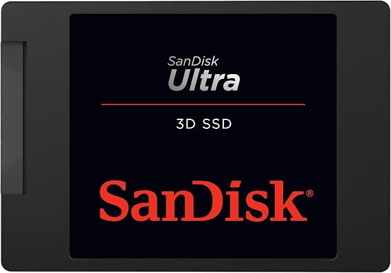 SanDisk Ultra 3D 1TB SSD Internal SSD Hard Drive 2.5 Inches Shock-Resistant 3D NAND Technology nCache 2.0 Technology 560 MB/s Transfer Rates Black Solid State Drive