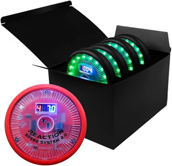 Reaction Light System for Reaction Speed, Agility and Cognitive Brain Training, Reflex Training is Excellent For All Sports, 4 Lights Included.