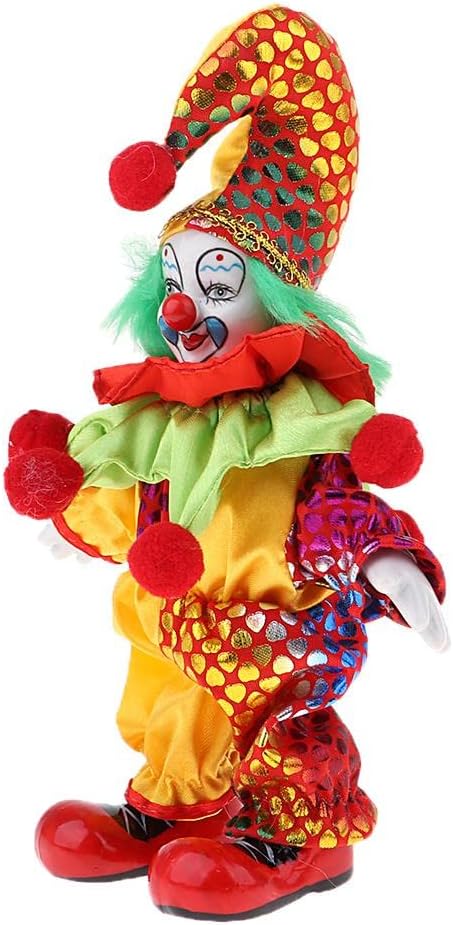 Menolana 6inch Funny Clown Porcelain Colorful Costume Christmas #1