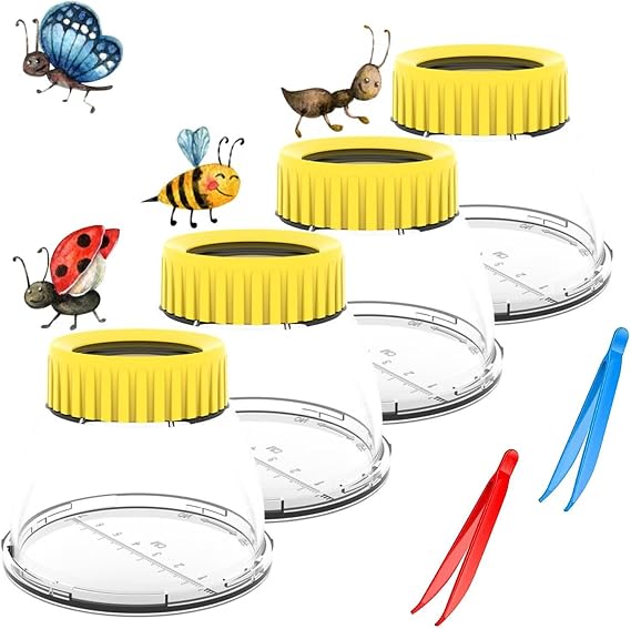 4Pack Bug Cather 5X Magnifyer Insect Jar Observation Bug Viewer Kit