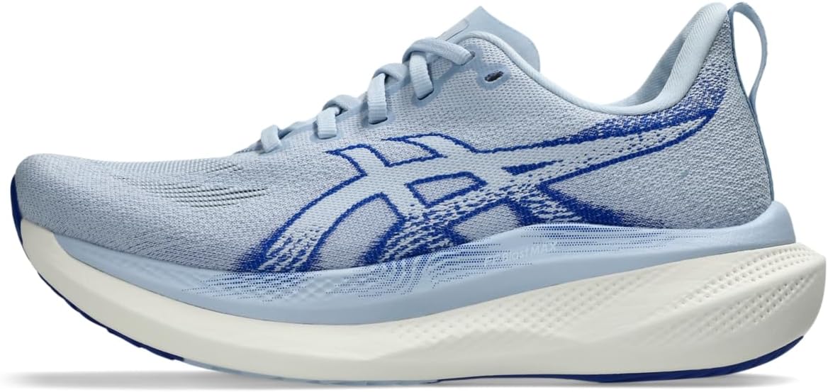 ASICS レディース GLIDERIDE MAX 2 ランニングシューズ, ソリッドエア/プルシアンブルー, 9.5 Wide