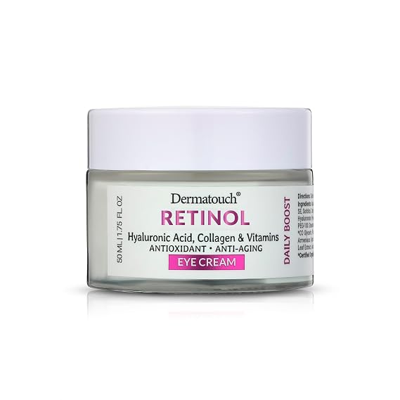 DERMATOUCH Retinol Eye Cream with Hyaluronic Acid & Collagen, 1.7 Oz
