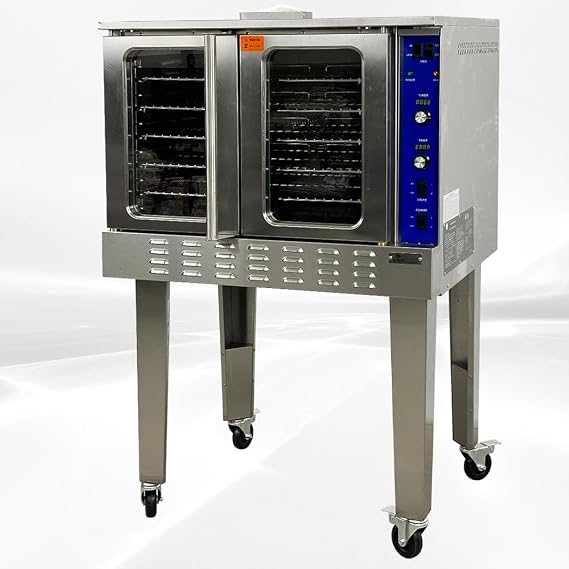 Commercial Convection Oven, Natural Gas, 54000 BTU, Single Deck, Four Legs, Restaurant Kitchen Bakery DCCOG1