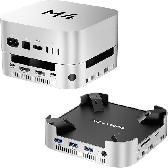 ACASIS 40Gbps Mac mini M4 Dock & Stand with Dual-Bay NVMe SSD Enclosure