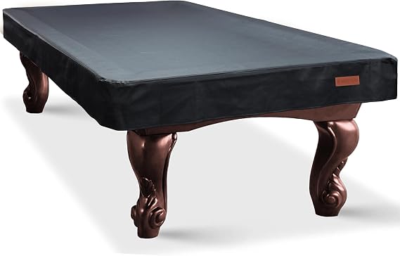 K-Musculo Heavy Duty Pool Table Cover, Waterproof Leatherette Billiard Table Cover with Soft Backing, Tear Resistant Fitted Protector for 6.5FT, 7FT, 7.5FT, 8FT, 8.5FT & 9FT Tables