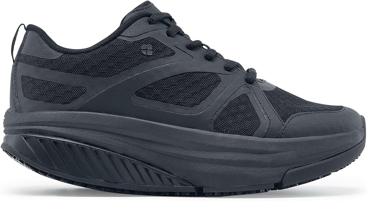 Shoes For Crews Energy II Women's Work Sneaker, Non-Slip, Comfortable | Water-resistant with shock-absorbing rocker bottom & ASTM certification, slip-resistant for nurses, restaurant & hospitality