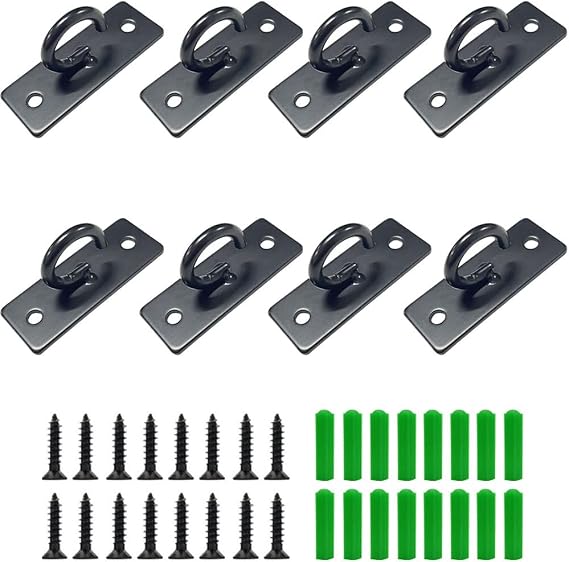 8 Pcs Resistance Bands Wall Anchor,Ceiling Mount Anchor Wall Mount Anchors for Resistance Bands Resistance Bands Exercises, Battle Ropes, Body Weight Strength Training Systems