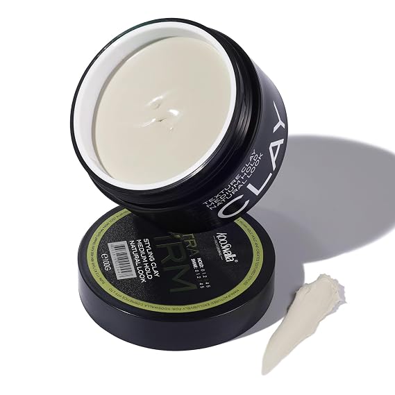 Hair Clay for Men, Long Last Mens Hair Styling Clay Medium Hold Low shine Nautral Looking for Soft Fine or Medium-Thickness Hair with Natural Ingredient 100g
