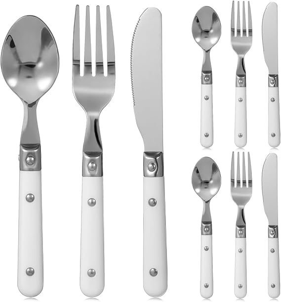 Hemoton 9 Piece Kids Silverware Set Stainless Steel Toddler Utensils Safe