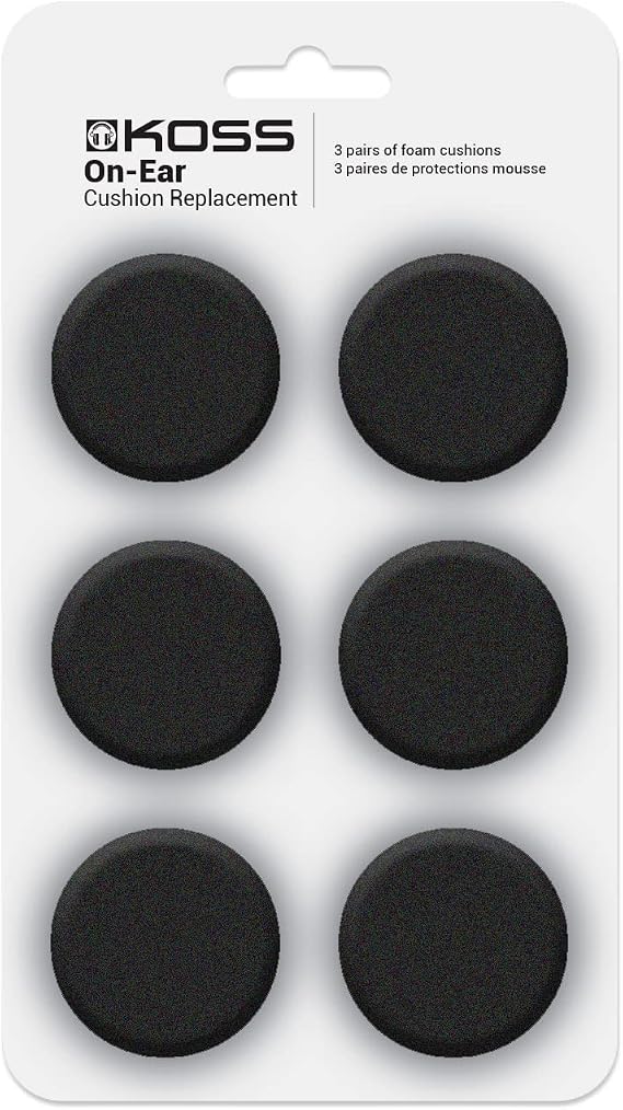 Koss Portable Replacement Cushions,Black