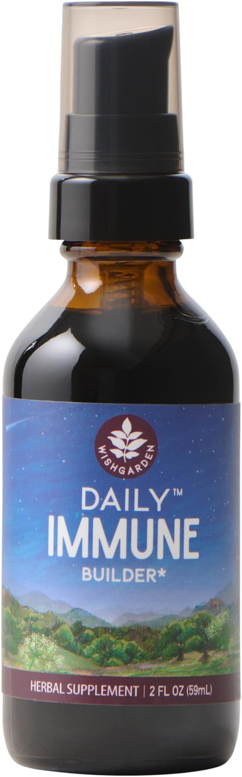 WishGarden Herbs Daily Immune Builder, Adult Immune Tincture, 2oz