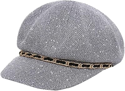 URAWOW Womens Sparkle Newsboy Cap Breathable Mesh Glitter Trucker Hat Cabbie Cap Summer Beret