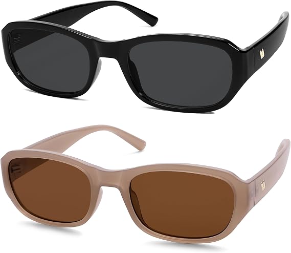 Rectangle Sunglasses for Womens Mens AR82341 | Trendy Retro 90s Classic Vintage Sun Glasses