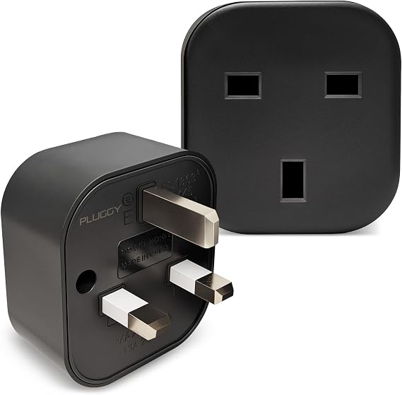 Upside Down Plug Adapter (2 Pack) - Patent Pending Sleek and Compact Single-Socket Inverted Plug Solution for Hard-to-Reach Outlets and Wall-Mounted Devices