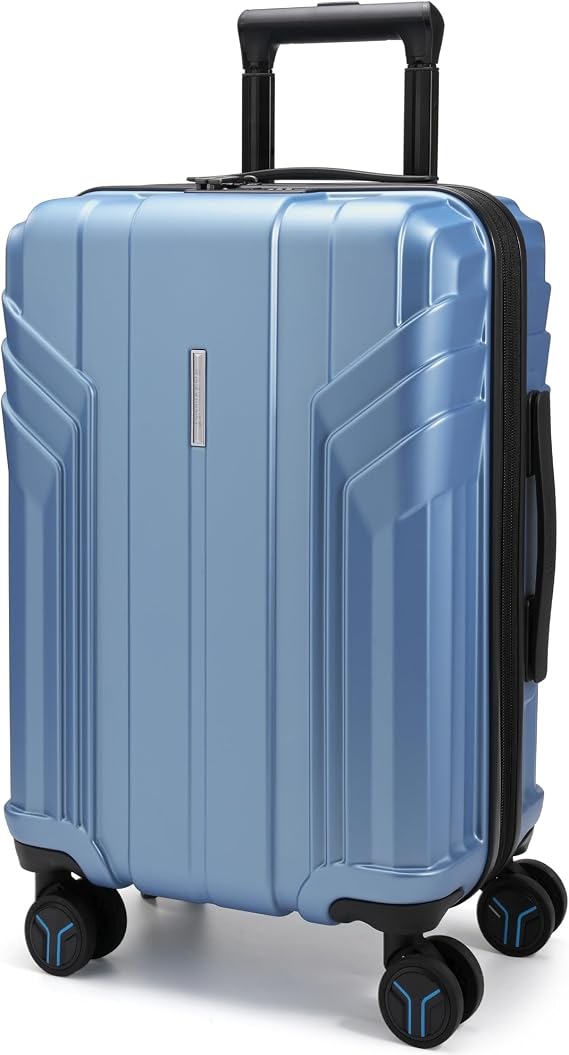 BAGSMART Expandable 20 Inch Carry On Luggage Airline Approved, Blue