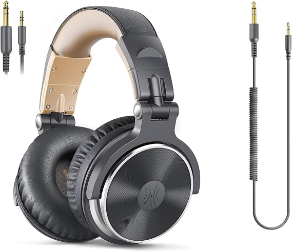OneOdio Pro10 Grey Over Ear Headphone Audio Cable
