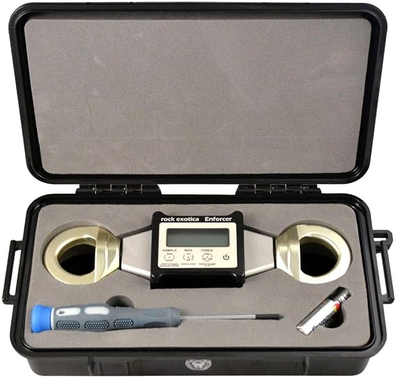 Rock Exotica Enforcer Load Cell with Case - 20kN Force Measurement Device with Bluetooth Connectivity Made in the USA