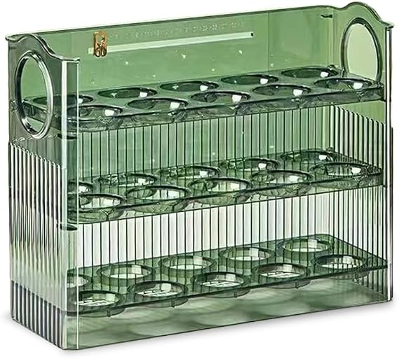 Koja 30-Egg Flip-Up Fridge Organizer - 3-Layer BPA-Free Storage Container