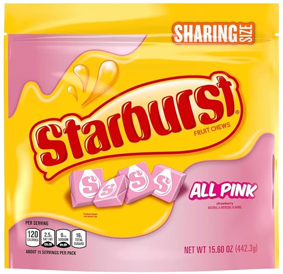 Starburst All Pink Fruit Chews Candy Bag, 15.60 Oz