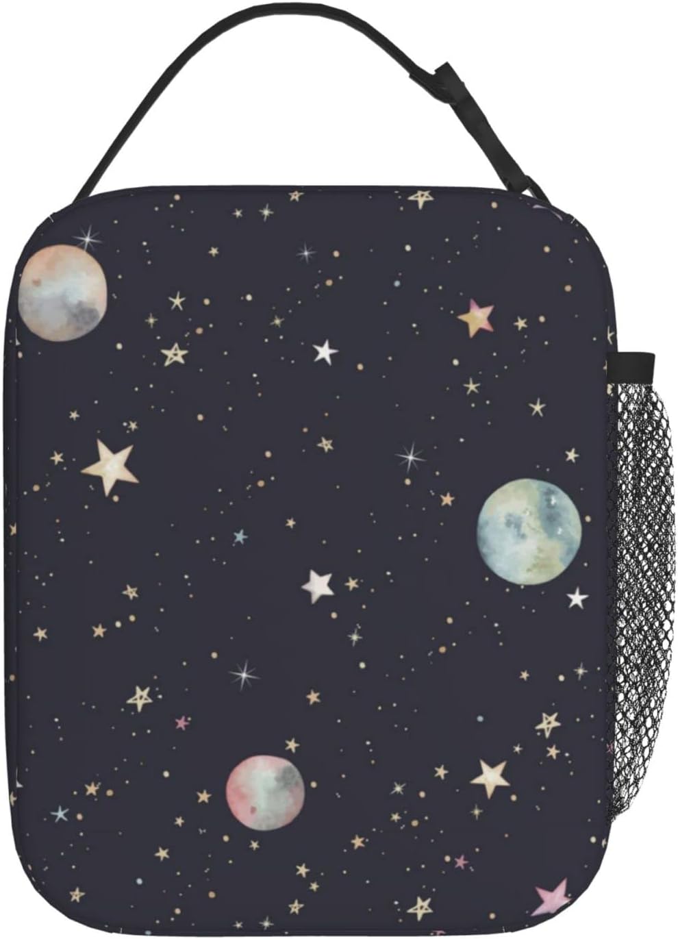 CHAMOO Cute Galaxy Insulated Thermal Lunch Bag, Adults Boys Girls Reusable Lunch Box, Portable Lunchbag For Office School Picnic
