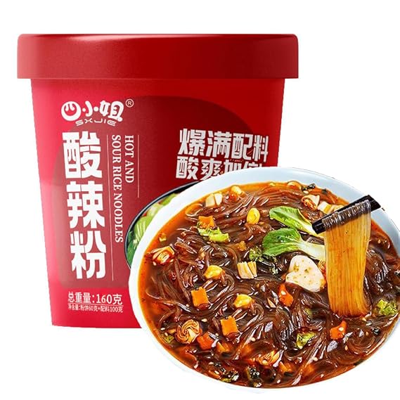 Instant Hot and Sour Noodles Soup, Chongqing flavor ramen noodle soup, Hot & Spicy Chinese Specialties Food, convenient fast breakfast, packaging noodle, Snack Gifts Pack (1 box)