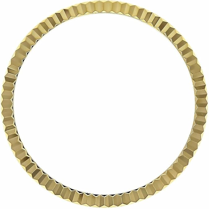 Ewatchparts 18K YELLOW GOLD FLUTED BEZEL PART Compatible With ROLEX DATEJUST, PRESIDENT DAY DATE 36MM