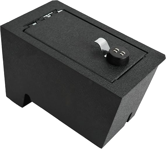WASAI Center Console Gun Safe Vault for Toyota Sequoia/Tundra 2023-2026 | Heavy Duty 2mm Steel Vehicle Console Safe with 4 Digit Lock. Secure Gun and Valuables Inside Your Vehicle.