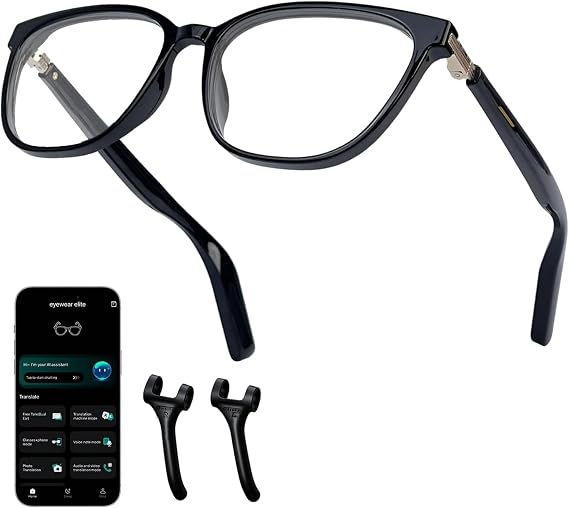Al Smart Glasses for Men Women with Real-Time Translation