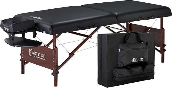Master Massage 30" Del Ray Pro Portable Massage Table (30" Width x 84" Length) with Adjustable Height, 750lbs Working Capacity
